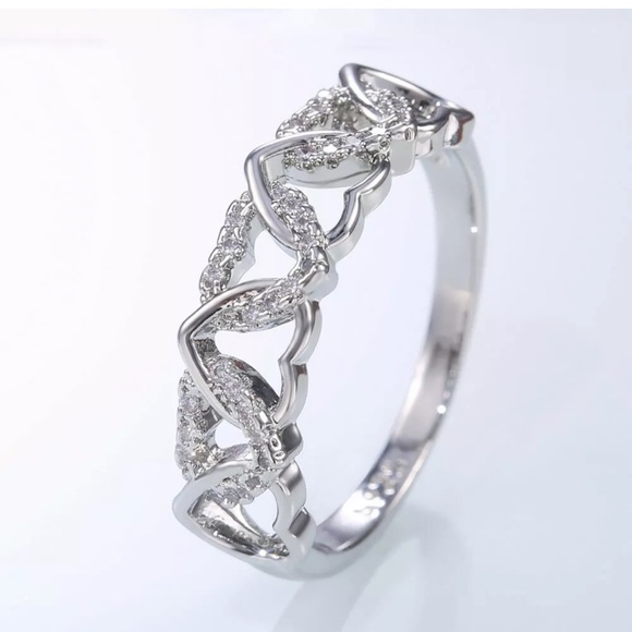 Fashion 925 Silver Wedding Rings White Sapphire - Picture 5 of 6